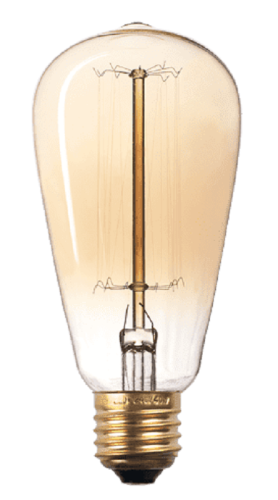 Лампа накаливания JazzWay RETRO ST64 Цилиндр Е27 220В 60Вт 400Лм 2700К 64х139мм картинка 